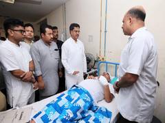 
      
       Tripura CM Manik Saha visits injured BJP workers at hospital
      
      