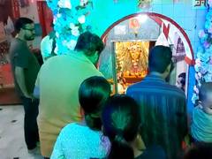 
      
      Devotees gather at Shitla Mata temple to seek blessings during Na
      
      
