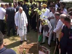 
      
      Amit Shah, JP Nadda plant sapling at Deen Dayal Upadhyay Park
      
      