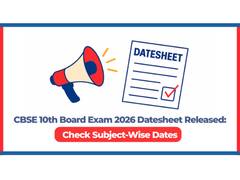 
      
      Class 10 Date Sheet Released; Check Your Exam Dates
      
      
