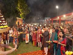 
      
      Gujarat CM takes part in Garba Festival 
      
      