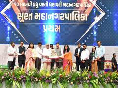 
      
      Gujarat CM honours 8 Corporations, 16 Municipalities for cleanlin
      
      