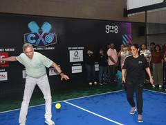 
      
      Saina Nehwal takes part in friendly pickleball match
      
      