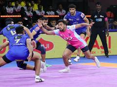 
      
      PKL 12: Jaipur Pink Panthers secure narrow 37-36 win over Haryana
      
      