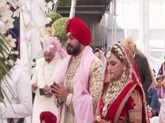 
      
      Abhishek Sharma's sister ties knot with businessman Lovish Oberoi
      
      