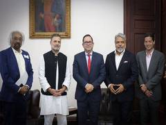 
      
      Rahul Gandhi meets Colombian Senate President Lidios Garcia
      
      