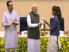 
      
      Delhi: PM Modi felicitates 46 all-India toppers from ITIs
      
      