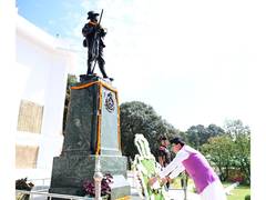 
      
      CM Dhami pays tribute at Garhwal Rifles Regimental War Memorial
      
      