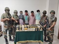 
      
      Assam rifles apprehend 4, seize yaba tablets worth Rs 69.61 crore
      
      