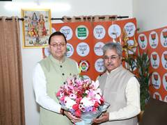 
      
      Uttarakhand CM meets BJP's state-in-charge Dushyant Gautam; discu
      
      