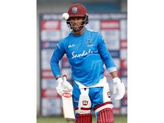 
      
      Shai Hope ends eight-year Test ton drought, with 103 vs India
      
      