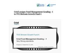 
      
      TVS Shriram Growth Fund 4 Earns CRISIL Fund Management Grading
      
      