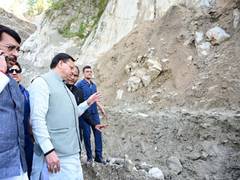 
      
      CM Dhami conducts on-site inspection of Swala danger zone
      
      