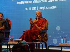 
      
      Union Finance Minister Nirmala Sitharaman interacts with interns 
      
      