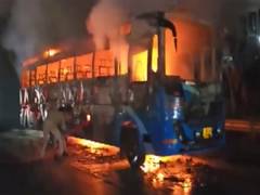 
      
      UP: Bus catches fire on NH34 in Bulandshahr’s Khurja Dehat
      
      