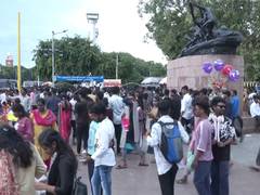
      
      Chennai’s Marina beach bustles with festive spirit on Diwali
      
      