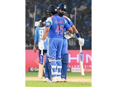 
      
      Rohit's 73, Rana's cameo powers India to 264/9
      
      