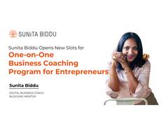 
      
      Sunita Biddu Opens Slots for One-on-One Business Coaching Program
      
      