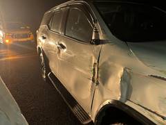 
      
      UP Minister narrowly escapes collision with truck
      
      