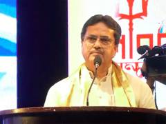 
      
      Manik Saha addresses 'Sharad Samman 2025' event in Agartala
      
      