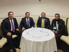 
      
      MEA Secy West reviews bilateral ties with with Tajikistan Dy FM
      
      