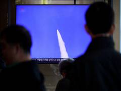 
      
      North Korea test-fires cruise missiles
      
      