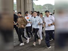 
      
      Actress Eesha Agrawal attends the Run for Unity 2025
      
      