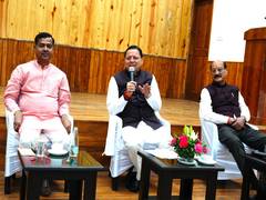 
      
      Uttarakhand CM holds meeting with  ministers and legislators
      
      