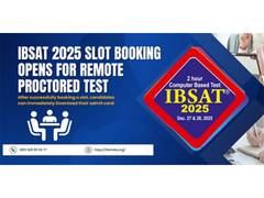 
      
      IBSAT 2025 Slot Booking Opens for Remote-Proctored Test
      
      