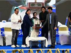
      
      Richa Ghosh felicitated by CAB for crucial role in WC triumph
      
      