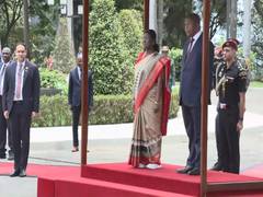 
      
      President Murmu receives ceremonial welcome in Angola
      
      