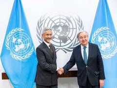 
      
      Jaishankar meets UN Secy-General in New York
      
      