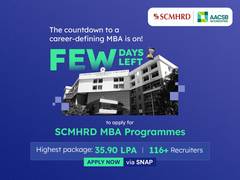 
      
       SCMHRD Invites Final Applications for Its MBA Programmes
      
      