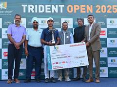 
      
      Trident Open 2025: Manu Gandas triumphs in 3-way playoff
      
      