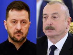 
      
      Zelenskyy, Aliyev talk after Russian strike hits embassy
      
      