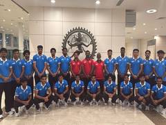 
      
      Indian Junior Men's Hockey Team arrives in Chennai
      
      