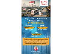 
      
      Bright Outdoor Media Limited Announces Strong H1-FY 2026 Results
      
      