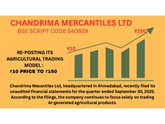 
      
      BSE-Listed Chandrima Mercantiles Ltd (540829) Reinvents Itself
      
      