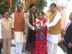 
      
      MP CM attends wedding of BJP leader Lal Singh Arya’s daughter
      
      