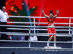 
      
      Arundhati Choudhary knocks down World Cup medalist Leonie Müller
      
      