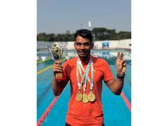 
      
      Himanshu secures 3 golds at National Para Swimming Championships 
      
      