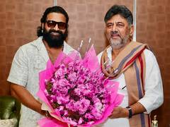 
      
      Karnataka Dy CM DK Shivakumar meets Rishab Shetty
      
      