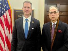 
      
      Ambassador Kwatra meets US Congressman Riley Moore
      
      