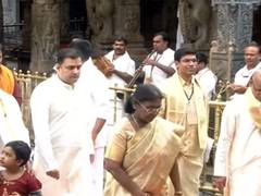 
      
      President Murmu offers prayers at Sri Venkateswara Swamy Temple
      
      