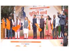 
      
      Union Minister JP Nadda flag off Unity March
      
      