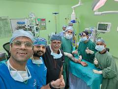 
      
      Docs save severed forearm in complex emergency surgery
      
      