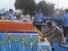 
      
      Mortal remains of Wg Cdr Namansh Syal brought to Sulur Air Base
      
      