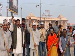 
      
      Cleanliness drive in Ayodhya ahead of flag hoisting ceremony
      
      