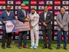 
      
      Mushfiqur Rahim reacts after winning Player of the Match
      
      