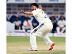 
      
      Kuldeep reacts after SA's dominant display on Day 2
      
      